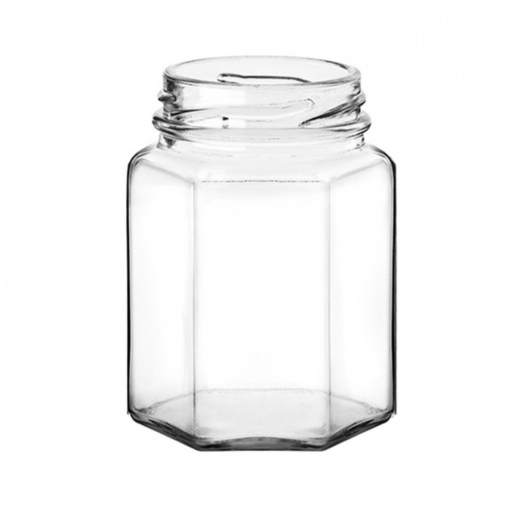 Pots Verre Hexagonal 390Ml 500G (x20)