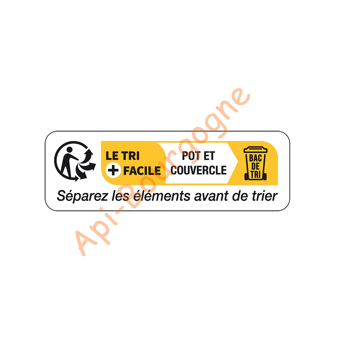 Etiquette Info-Tri Pots Plastique (x1000) - Api-Bourgogne